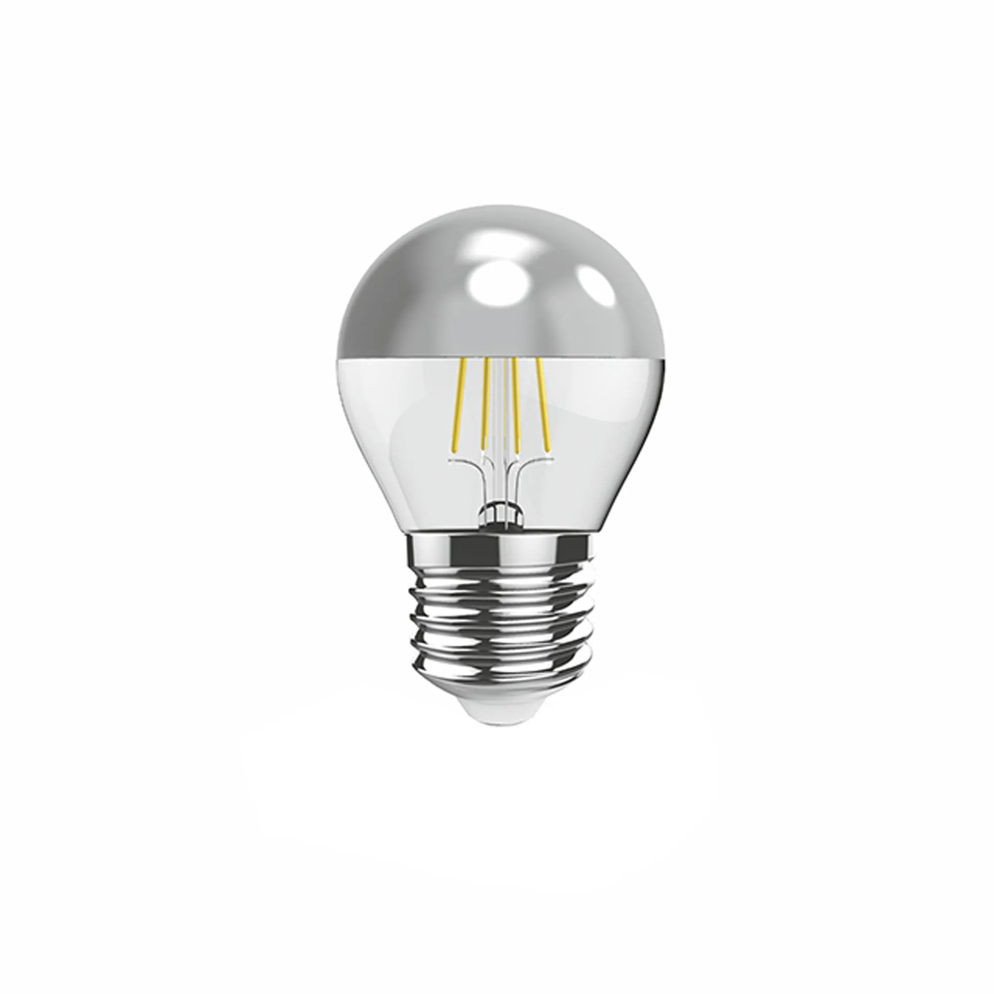 4600345  Classic Deco Silver Top Ball G45 E27 4W 2700K 330lm